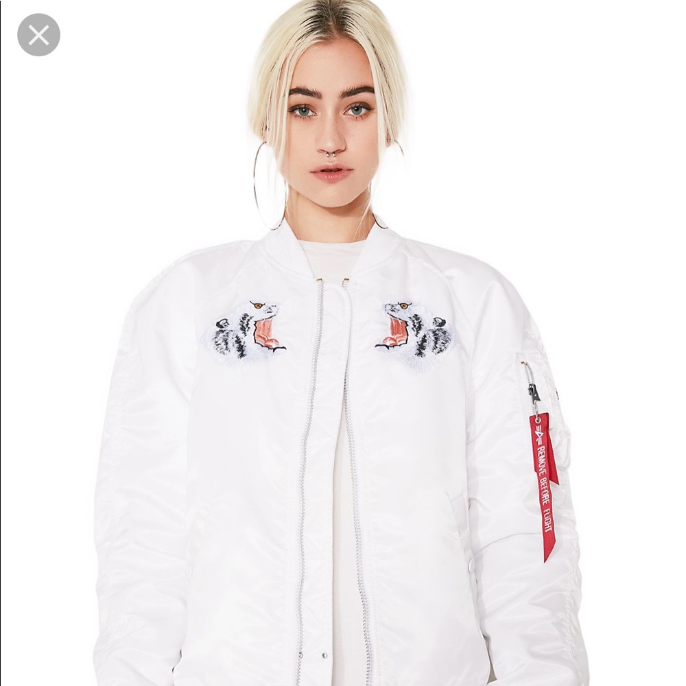 NWT ALPHA INDUSTRIES FLIGHT JACKET TIGER